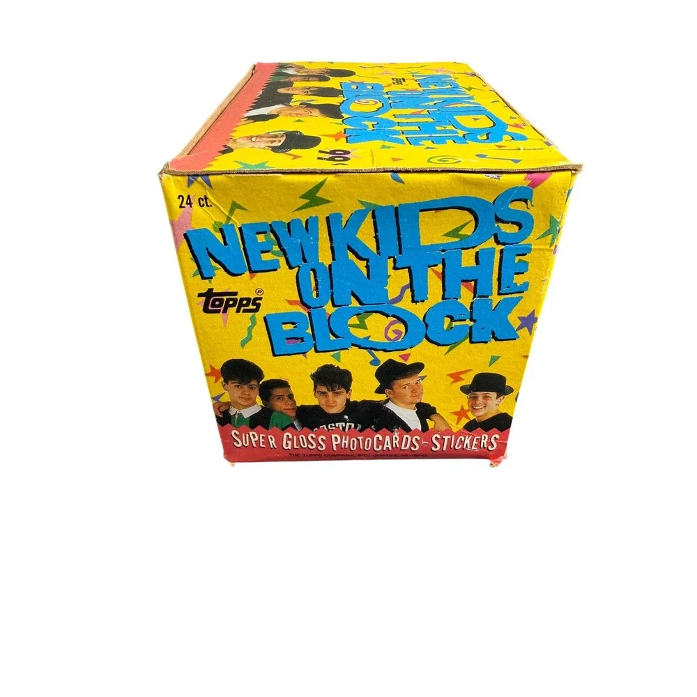 Vintage 1989 Topps New Kids on the Block NKOTB Super Gloss Photocards Sealed Box